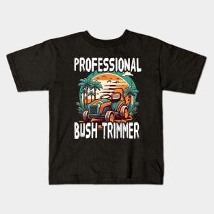 Professional Bush Trimmer Lawnmower Landscape Kids T-Shirt